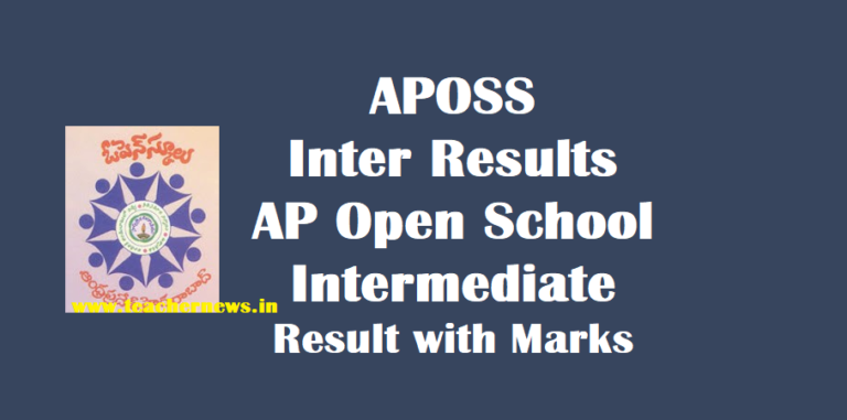 APOSS Inter Results – AP Open School Intermediate Result with Marks at apopenschool.org