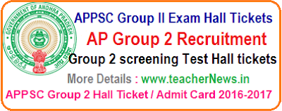 APPSC Group 2 Hall Tickets