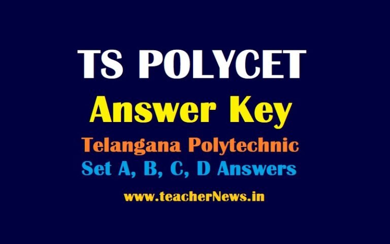 TS POLYCET Answer Key Scheet - Telangana Polytechnic Set A, B, C, D Answers Cutoff Marks