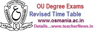 OU Degree Exam Time Table 2018 Osmania BA B.Sc B.Com Schedule at www.osmania.ac.in