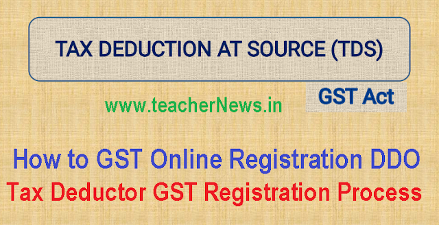 How To GST Online Registration DDO - Tax Deductor GST Registration ...