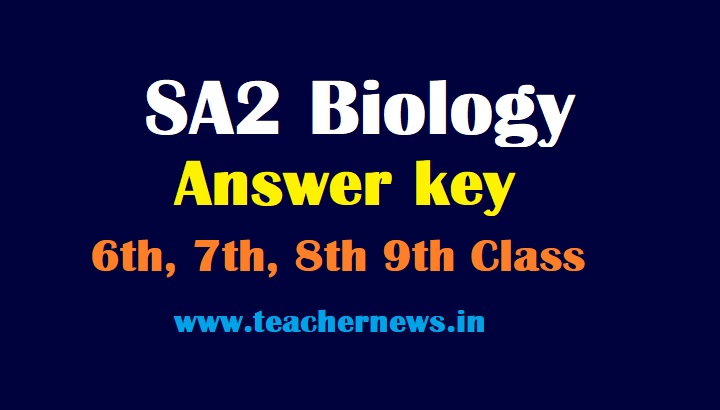 SA2 Biology Answer key for 8th, 9th April 2022 | SA 2 Biology Principles of Evaluation AP & TS