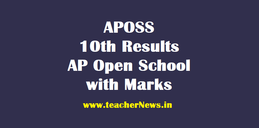 APOSS 10th Class Results - AP Open School SSC Result with Marks at apopenschool.org