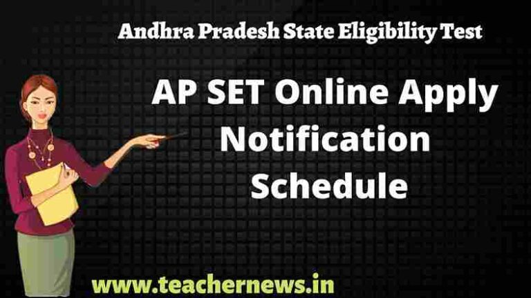 AP SET Online Apply Notification Schedule 2023 Subject Syllabus, Exam