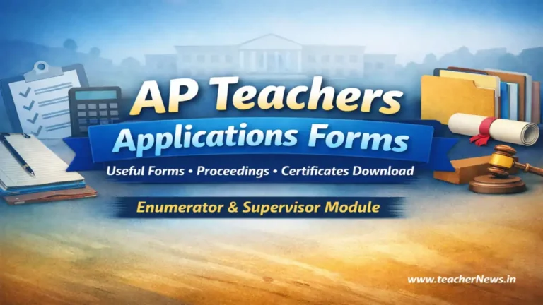 AP Teachers Applications Forms 2026 – Useful Forms Proceedings Certificates Download