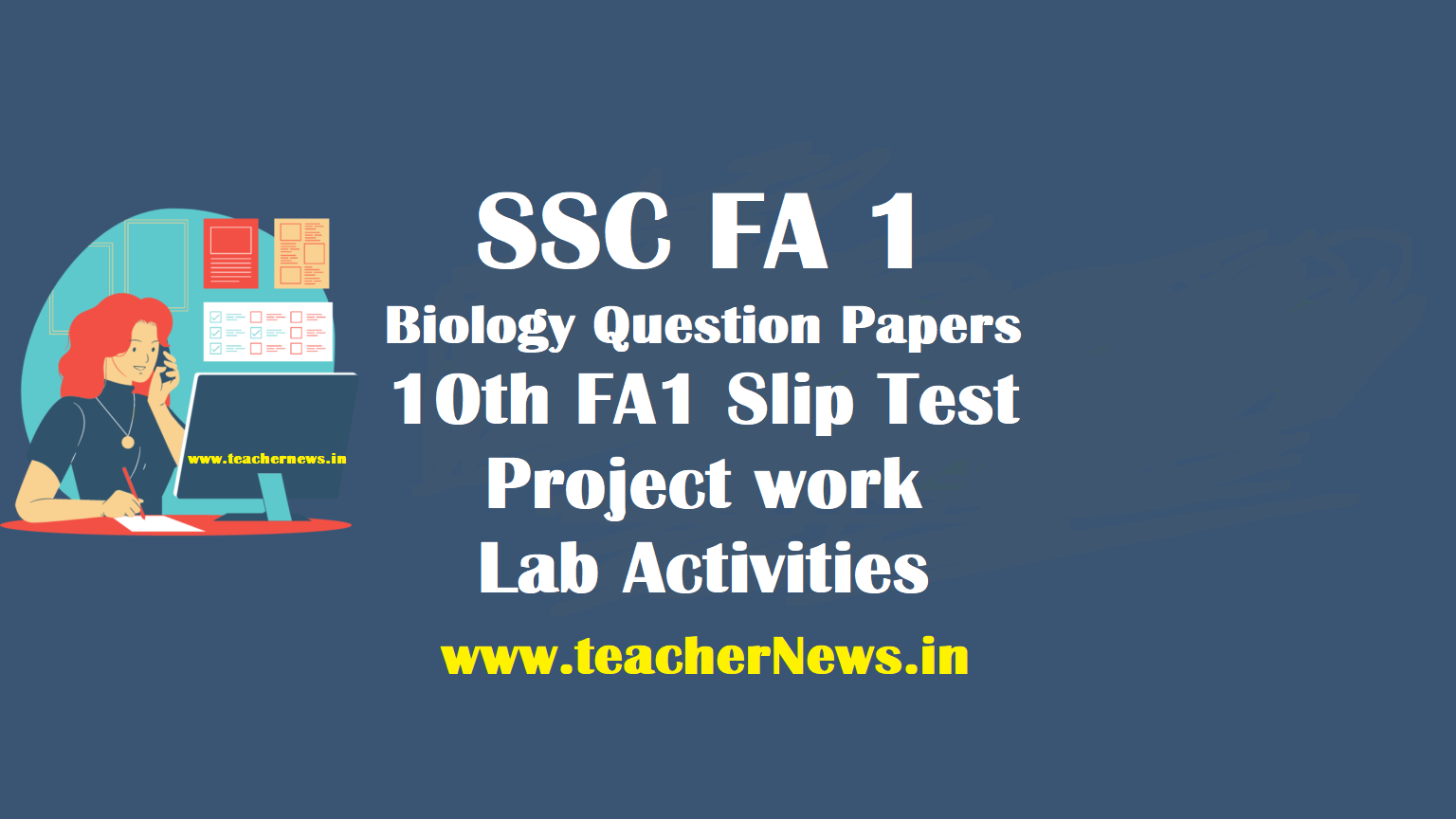 SSC FA 1 Biology Question Papers - 10th Formative 1 Slip Test, Project work, Lab Activities.