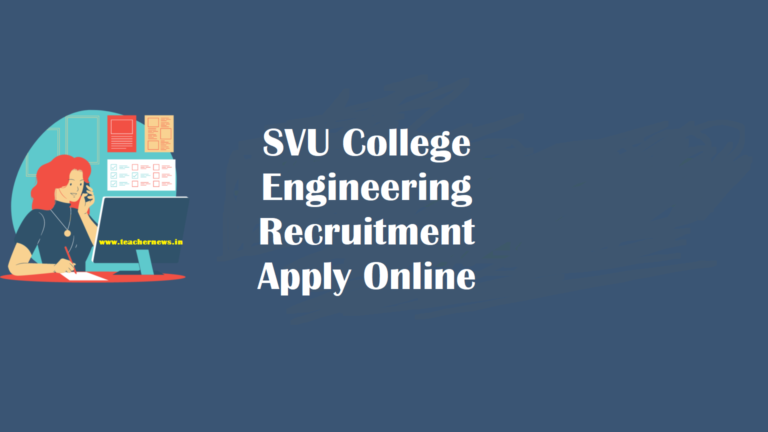 SVU College of Engineering Recruitment – Apply Online for Graduate, Diploma Apprentice Posts