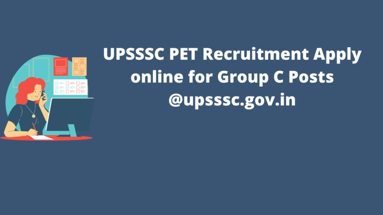 UPSSSC PET Recruitment 2022