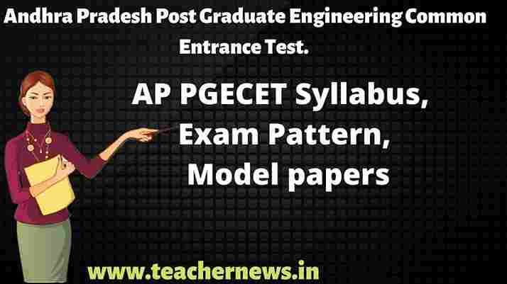 AP PGECET Syllabus and Exam Pattern Download
