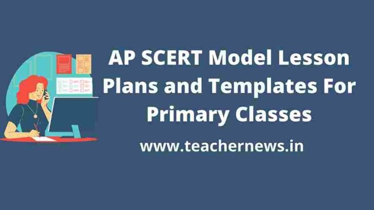 AP SCERT Model Lesson Plans and Templates For Primary Classes