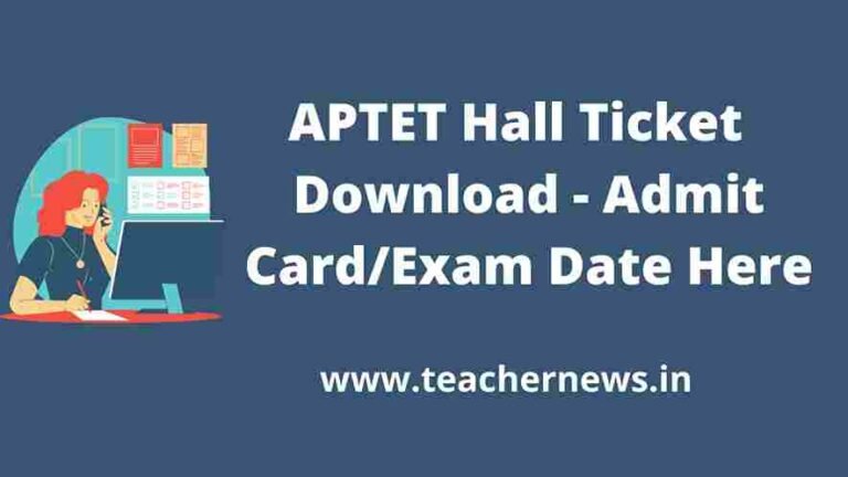 APTET Admit Cards Download