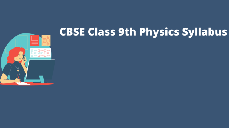 CBSE Class 9th Physics Syllabus