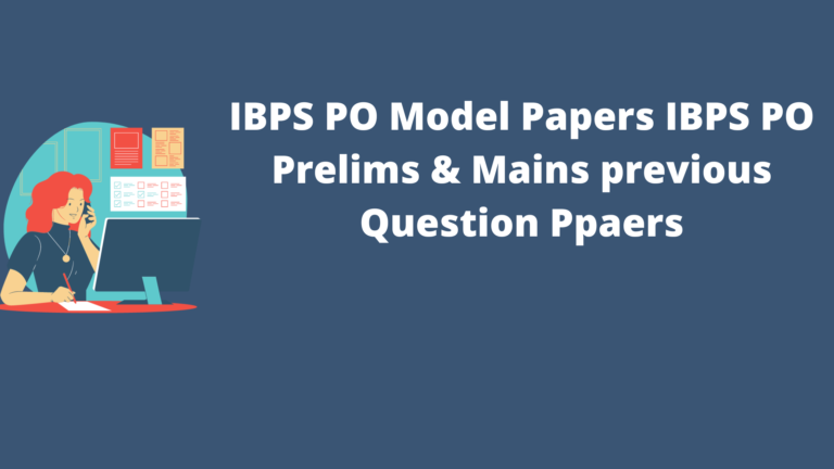 IBPS PO Model Papers