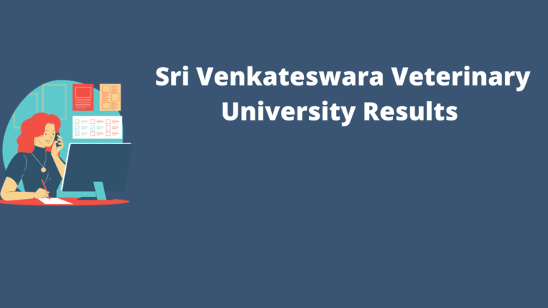 Sri Venkateswara Veterinary University Results