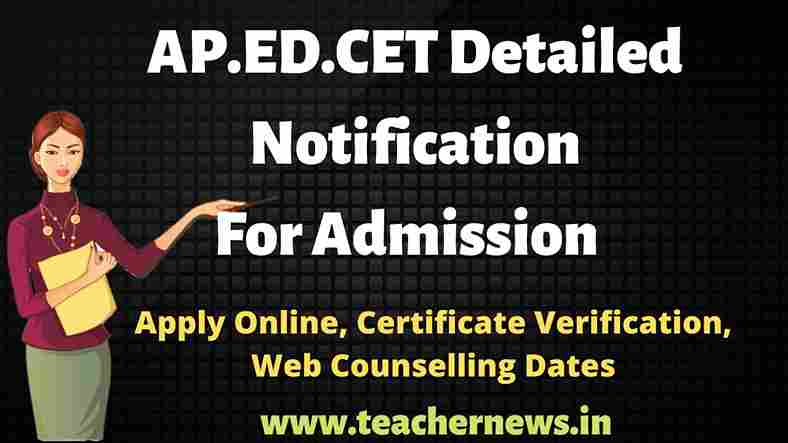 AP.ED.CET Detailed Notification For Admission 2022
