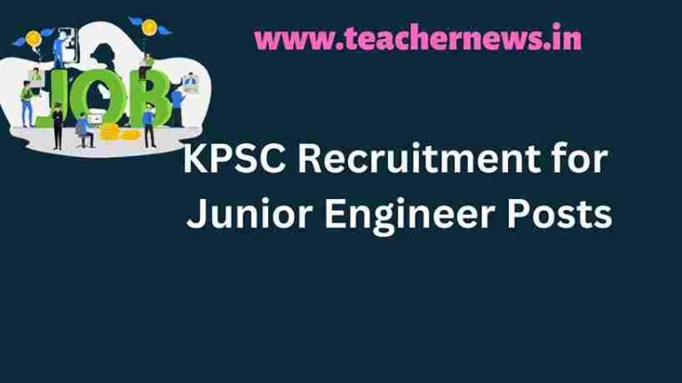 KPSC Recruitment for Junior Engineer Posts