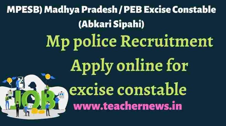 Madhya Pradesh MPESB PEB Excise Constable (Abkari Sipahi)