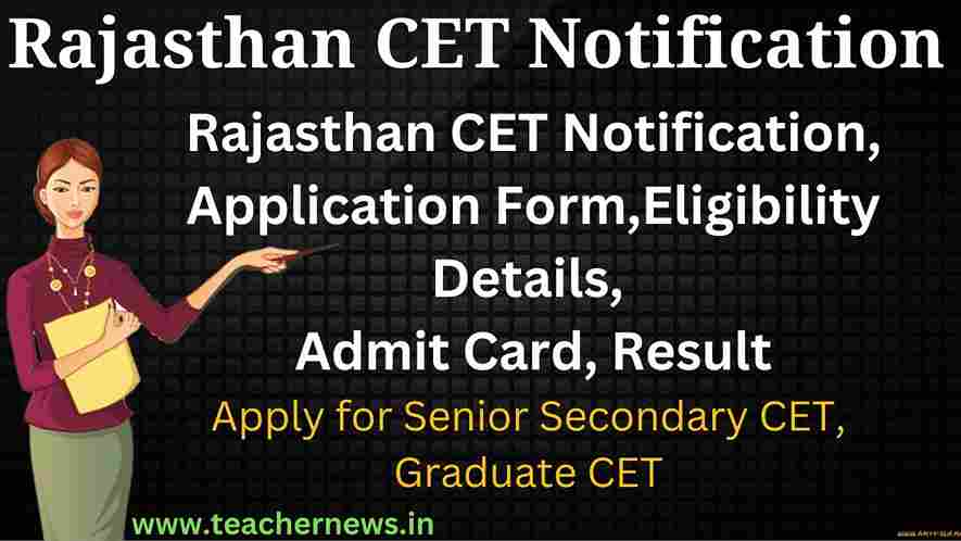 Rajasthan CET Exam Notification 2022-23