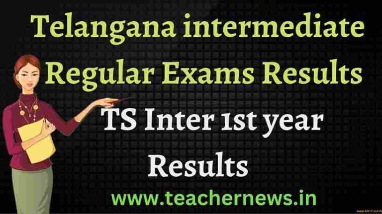 Telangana intermediate 1st Year Regular exams