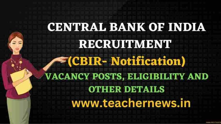 CENTRAL BANK OF INDIA RECRUITMENT