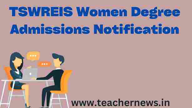 TSWREIS Women Degree Admissions Notification