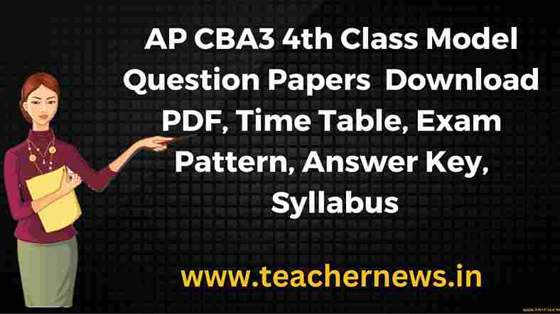 AP CBA3 4th Class Model Question Papers 2023