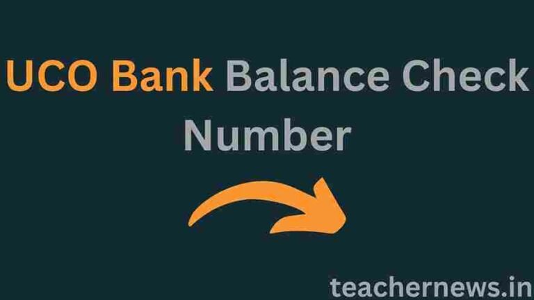 UCO Bank Balance Check Number