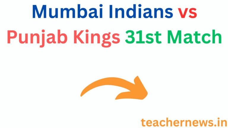 Mumbai Indians vs Punjab Kings 31st Match
