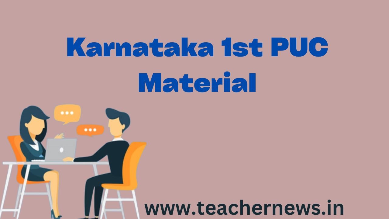 Karnataka 1st PUC Material