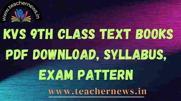 KVS 9th Class Text Books