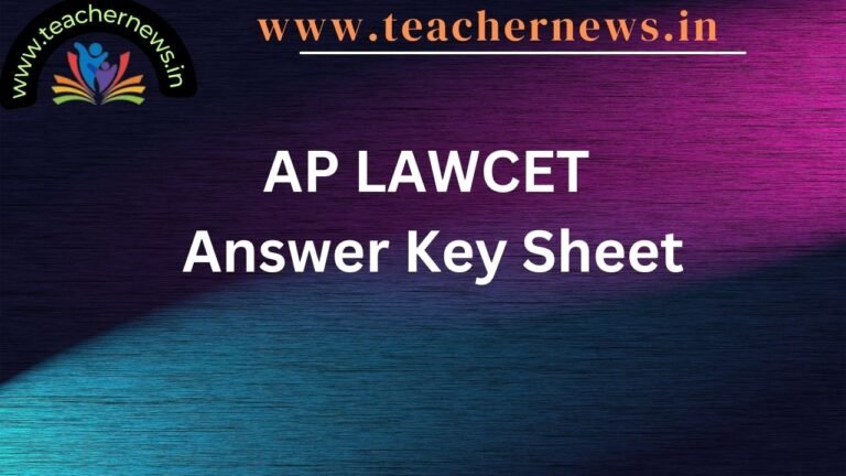 AP LAWCET Answer Key Sheet