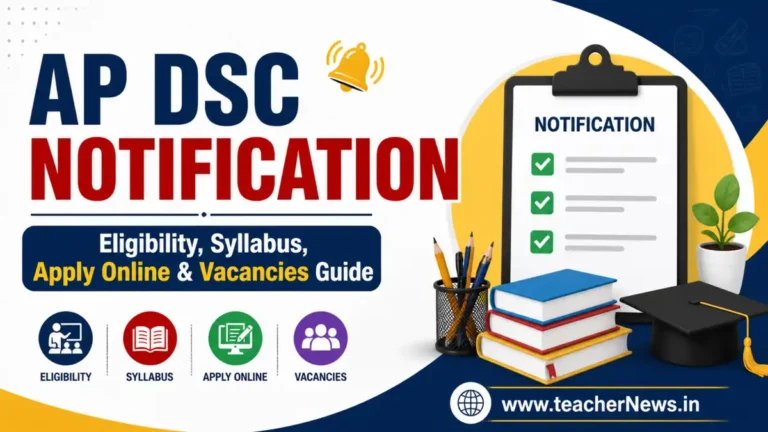 AP DSC Notification 2026 – Eligibility, Syllabus, Apply Online & Vacancies Guide