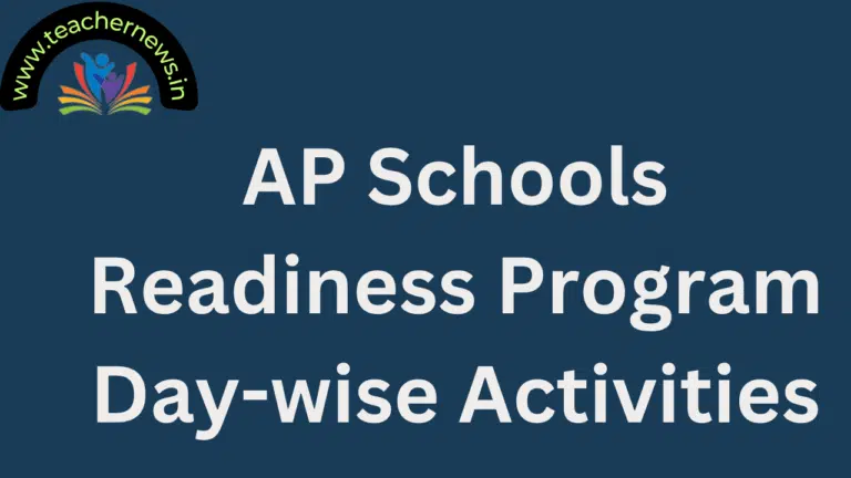 AP Schools Readiness Program Activities 2026 – Free PDF Download for Classes 1st to 10th