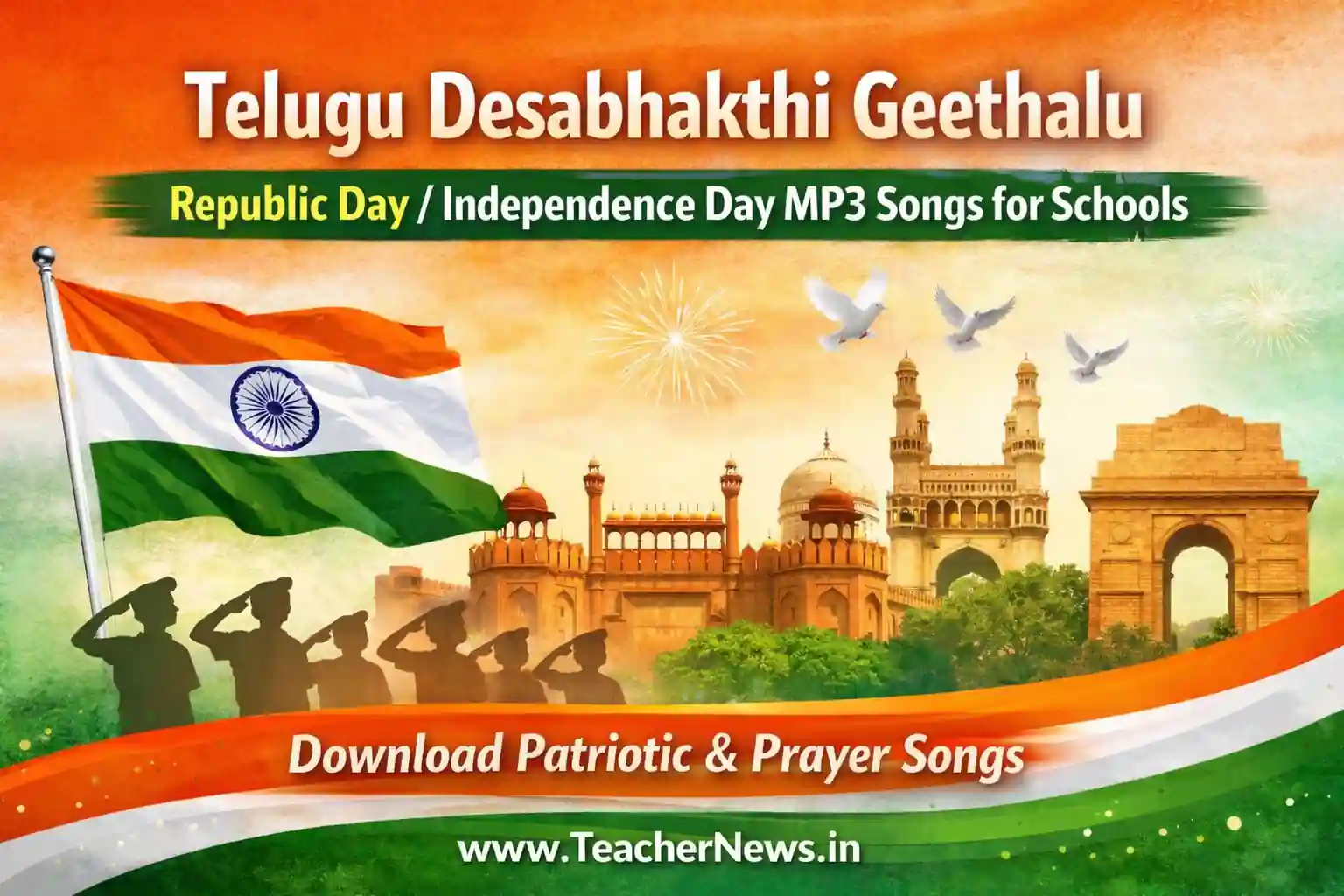 Telugu Desabhakthi Geethalu 2026 MP3 Songs for Republic Day & Independence Day, and School Prayer