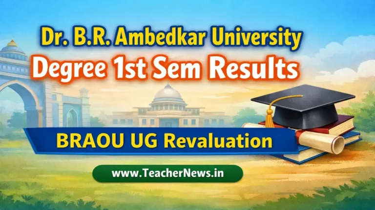 Dr. B.R. Ambedkar University Degree 1st Sem Results 2026 – BRAOU UG Revaluation