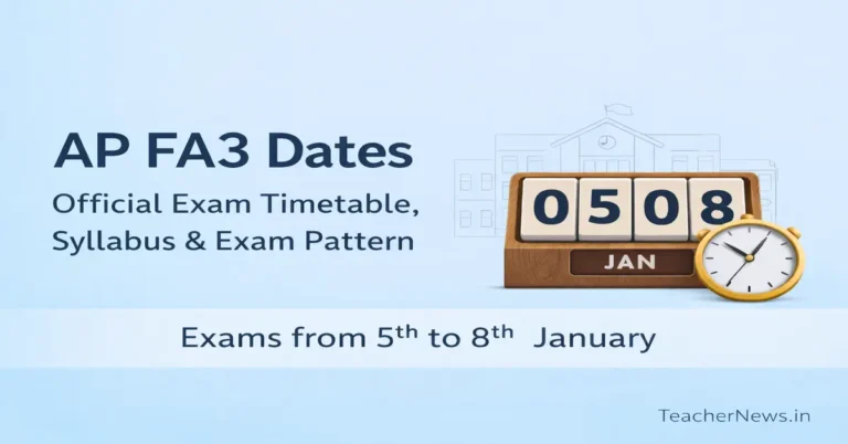 P FA3 Dates 2026 – Official Time Table, Syllabus & Exam Pattern
