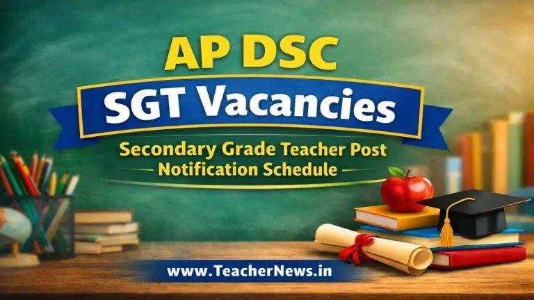 AP DSC SGT Vacancies 2026 Latest Big Opportunity Complete Details Guide