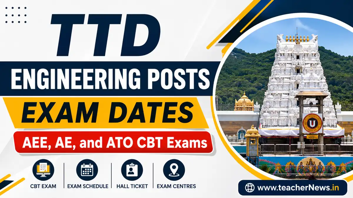TTD Engineering Posts Exam Dates 2026 AEE ATO CBT Complete Schedule Guide