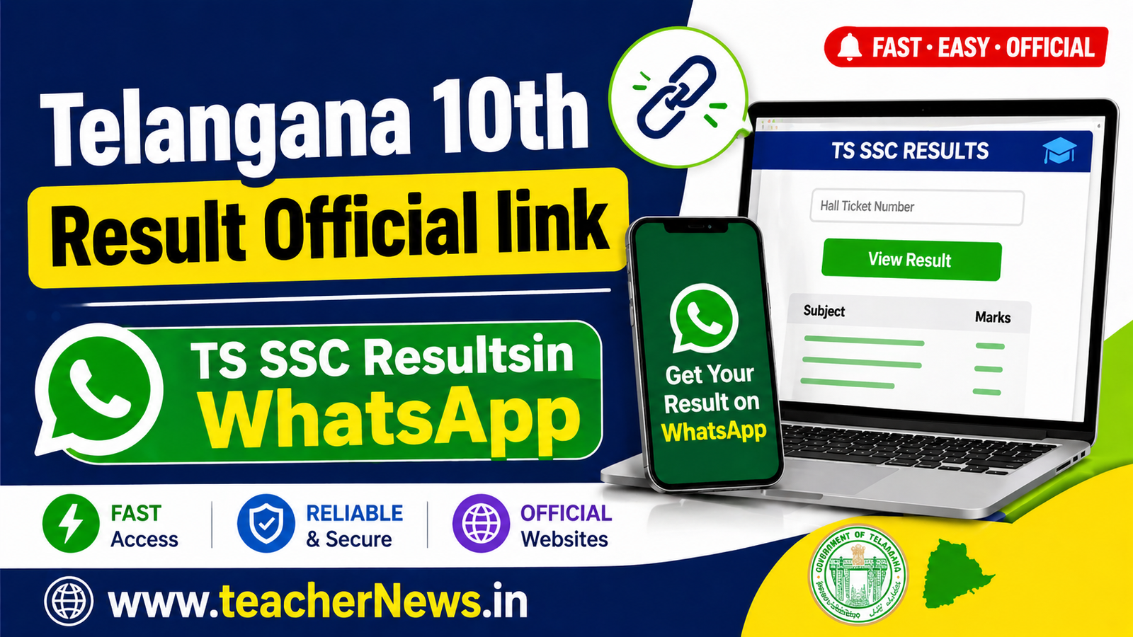 Telangana 10th Result Official link 2026 Check TS SSC Results Fast