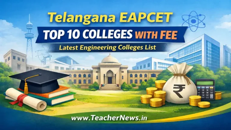Telangana EAPCET Top 10 Colleges with Fee 2026 – Latest Engineering Colleges List