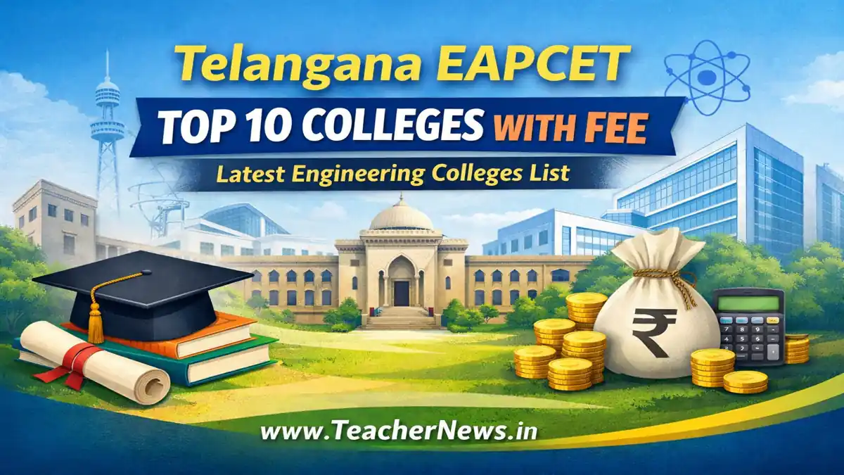 Telangana EAPCET Top 10 Colleges with Fee 2026 – Latest Engineering Colleges List