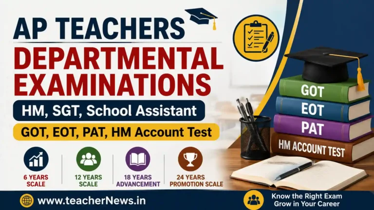 AP Teachers Departmental Examinations Guide 2026 – Complete Eligibility for HM, SA, SGT Promotions