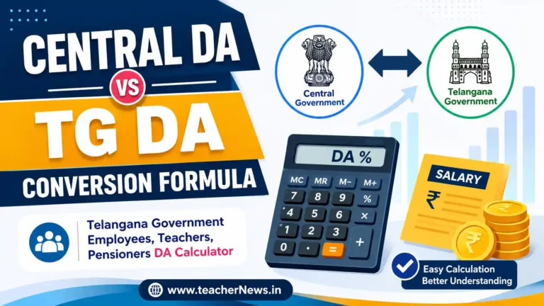 Central DA vs TG DA Conversion Formula 2026 Powerful Calculation Details