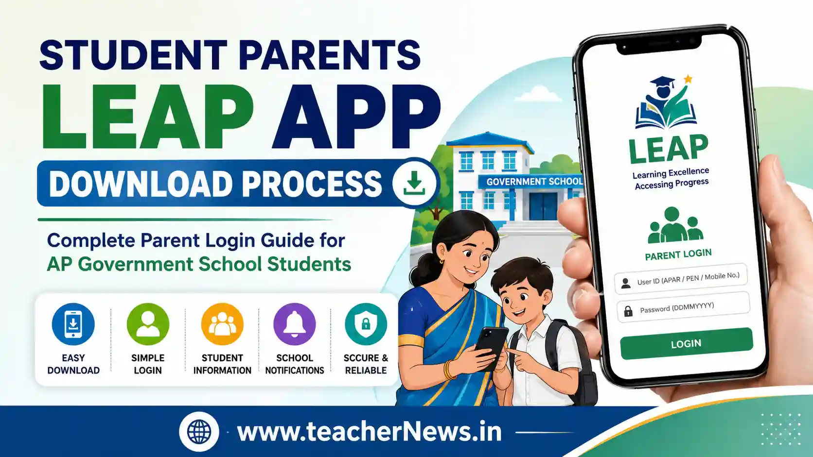 Student Parents LEAP App Download Process 2026 – Complete Parent Login Guide for Government School Students 