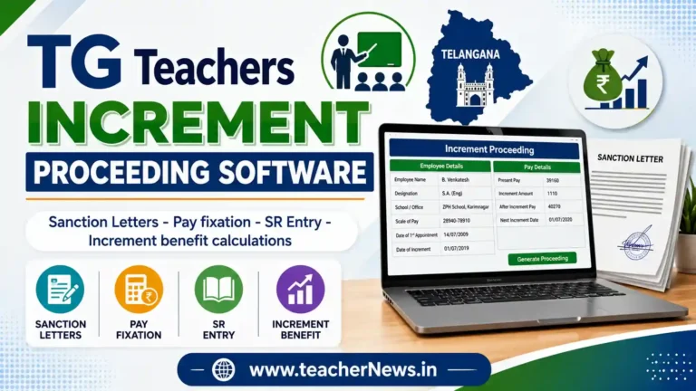 TG Teachers Increment Proceeding Software 2026 – Complete AGI Proceeding Guide for Telangana Teachers & Employees