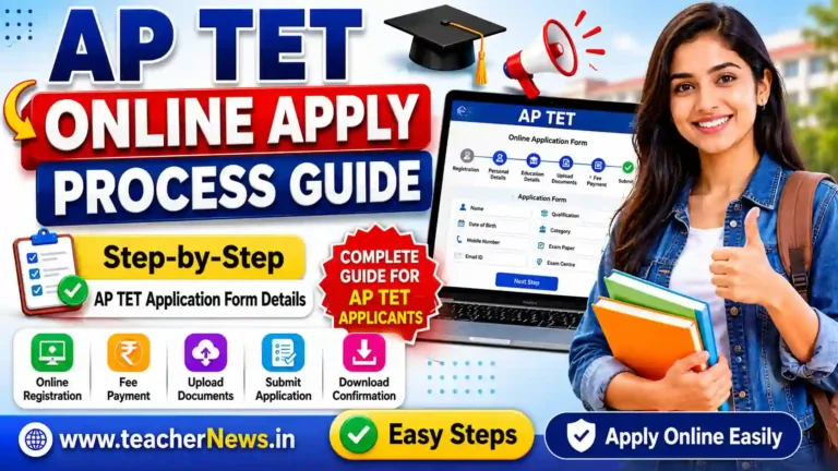 AP TET Online Apply Process Guide Complete AP TET 2026 Application Form Details