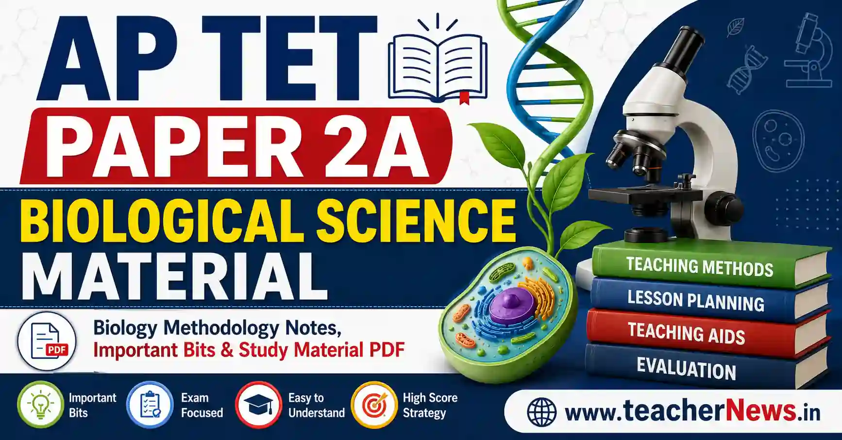 AP TET Paper 2A Biological Science Material 2026 – Biology Methodology Notes, Important Bits & Study Material PDF