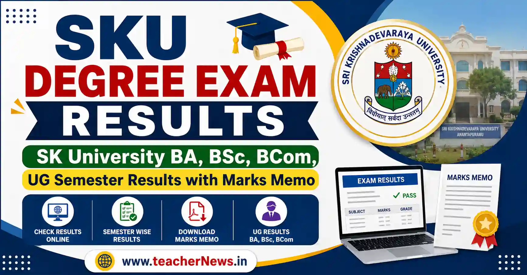 SKU Degree Exam Results 2026 - Download BA, BSc, BCom, UG Semester Results