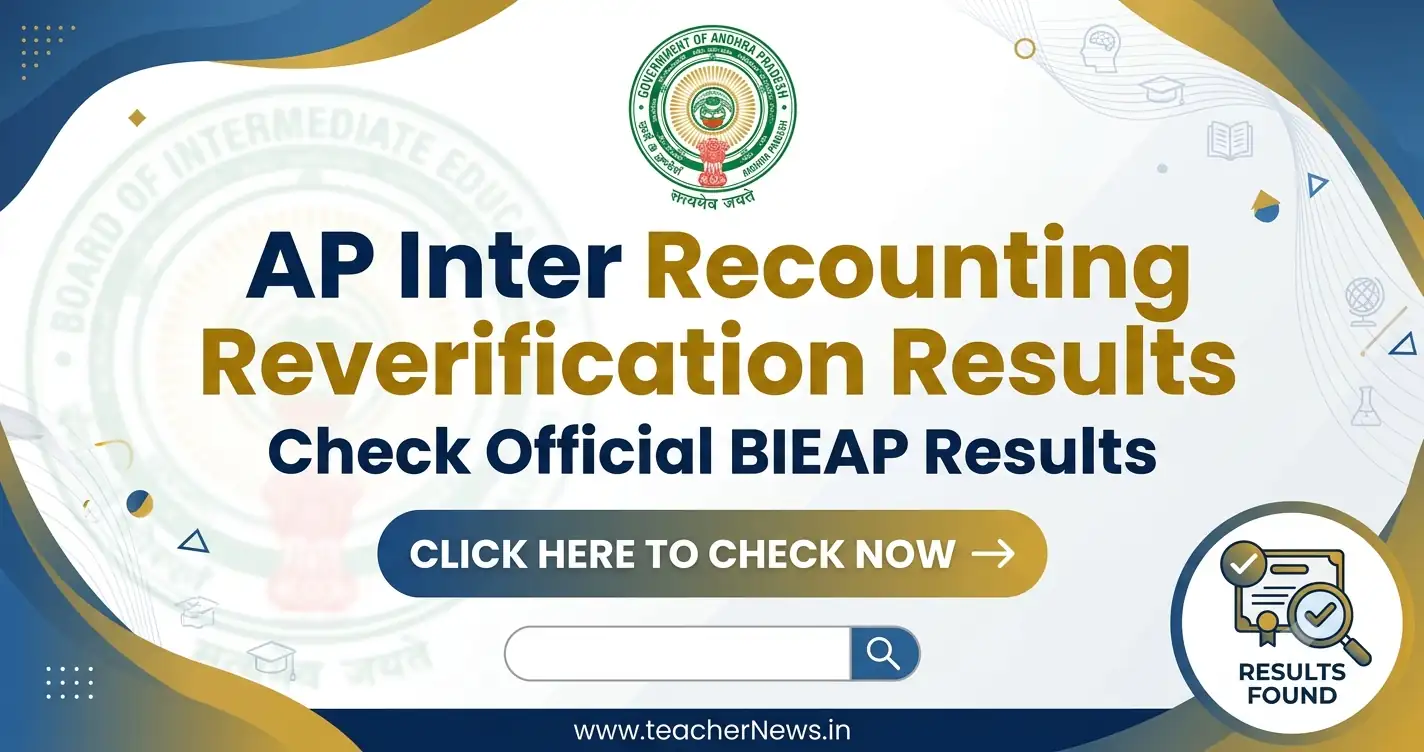 AP Inter Recounting Reverification Results 2026 Released | Check Official BIEAP Results