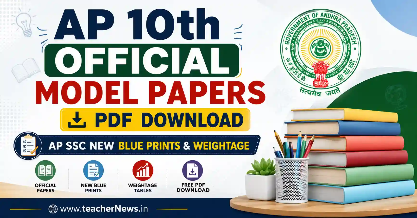 AP 10th Official Model Papers 2027 PDF Download – AP SSC New Blue Prints & Weightage